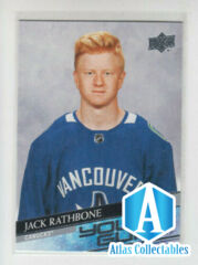 20/21 UD Extended Series Young Guns Jack Rathbone RC #717 Vancouver Canucks